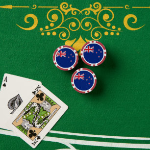 Neuseeland-Flagge Pokerchips