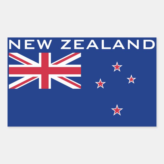 Neuseeland-Flagge Rechteckiger Aufkleber (Vorderseite)