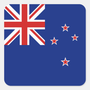 Neuseeland-Flaggen-Aufkleber Quadratischer Aufkleber