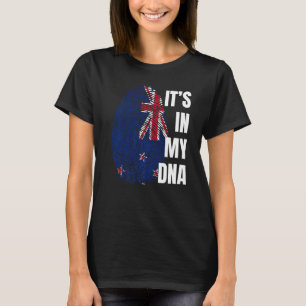Neuseeland Flaggen Dna Fingerprint Neuseeland T-Shirt