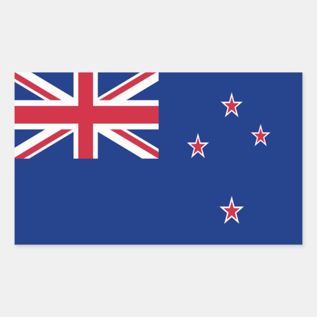 Neuseeland Flaggenaufkleber Rechteckiger Aufkleber (Vorderseite)
