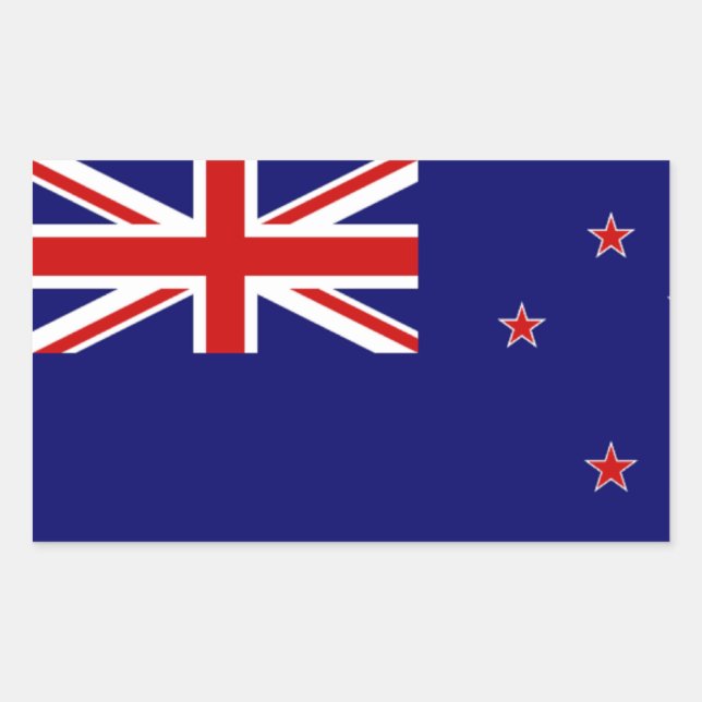Neuseeland Flaggenaufkleber Rechteckiger Aufkleber (Vorderseite)
