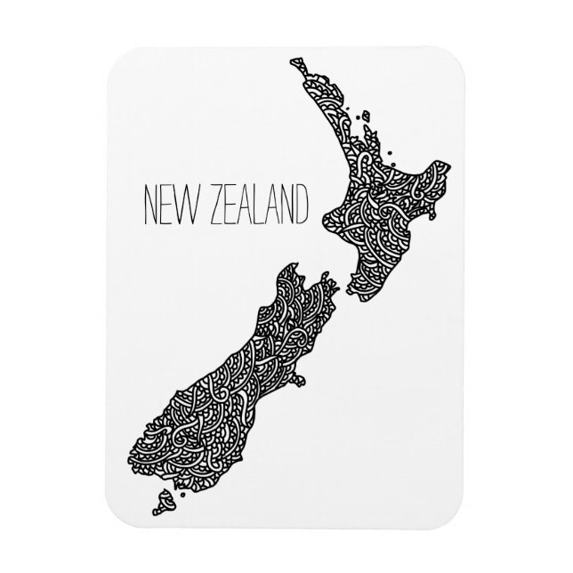 Neuseeland Flexible Foto Magnet (Vertikal)