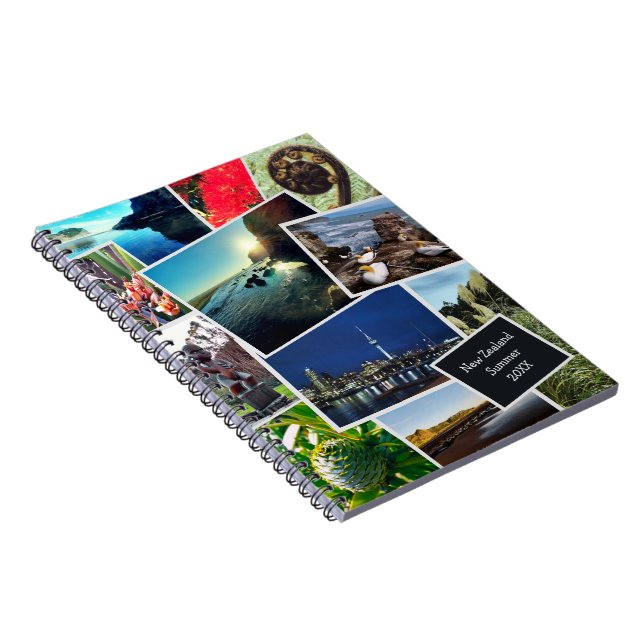 Neuseeland Foto Collage Travel Journal Notizblock (Rechte Seite)