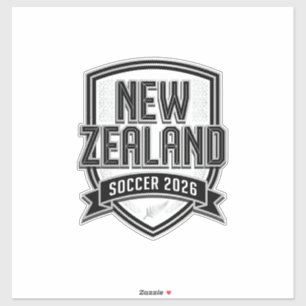 Neuseeland Fußball 2026 Fußball Bold Land Typogr Aufkleber