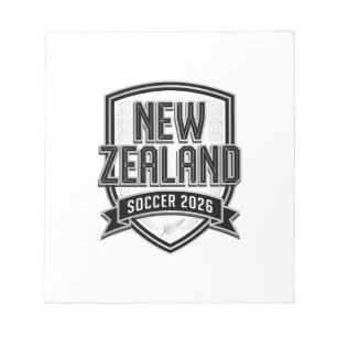 Neuseeland Fußball 2026 Fußball Bold Land Typogr Notizblock