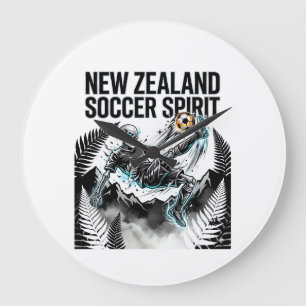 Neuseeland Fußball Geist Skelett Stürmer Nationen Große Wanduhr