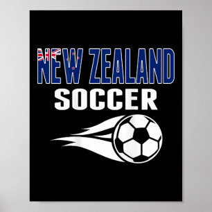 Neuseeland Fußballfans Trikot Unterstützen Neuseel Poster