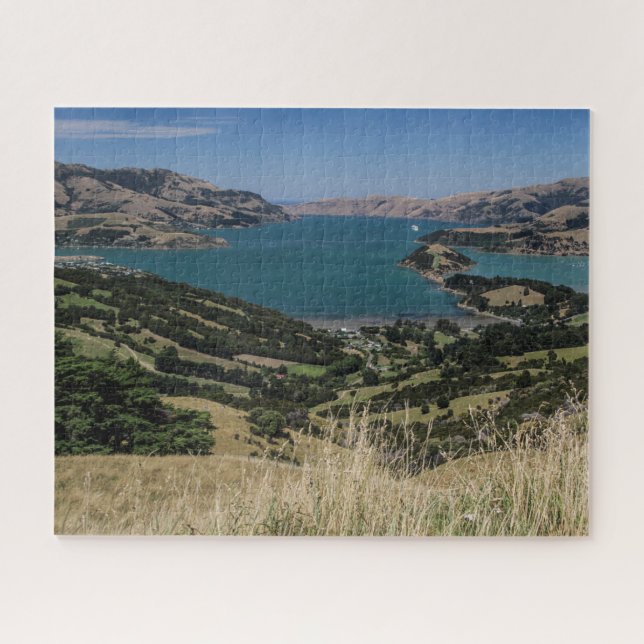 Neuseeland Jigsaw Puzzle - Akaroa alter Vulkan (Horizontal)