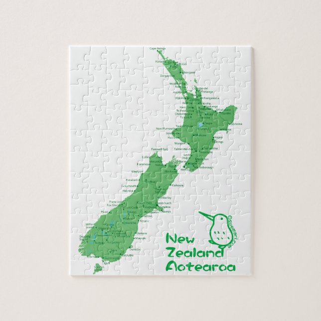 Neuseeland Karte (Vertikal)