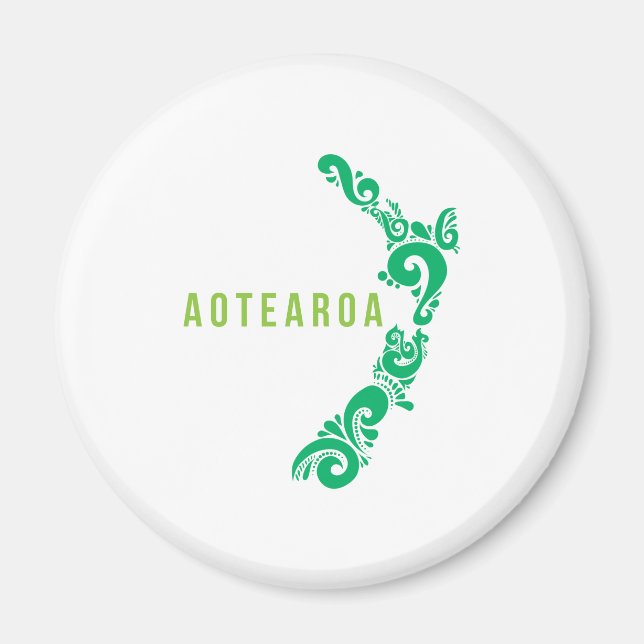 Neuseeland Karte Aotearoa New Zealander Geschenkid Magnet (Vorne)