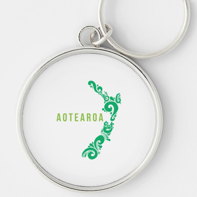 Neuseeland Karte Aotearoa New Zealander Geschenkid Schlüsselanhänger (Vorne)