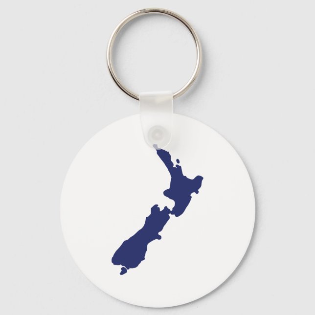 Neuseeland Karte Schlüsselanhänger (Vorderseite)