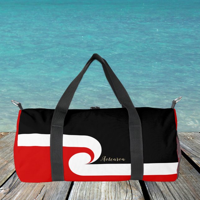 Neuseeland, Kit-Tasche, Maori Flag, Wave / Surf Duffle Bag (Von Creator hochgeladen)