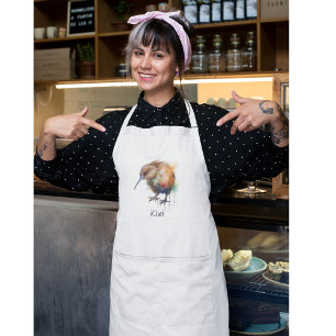 Neuseeland Kiwi Aquarell, benutzerdefinierbar Schürze