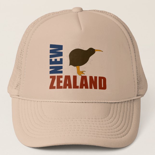 Neuseeland-Kiwi spielt Hut die Hauptrolle Truckerkappe (Vorderseite)