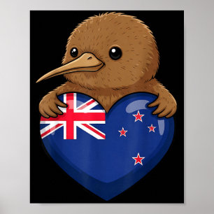 Neuseeland Kiwi Vogel Poster