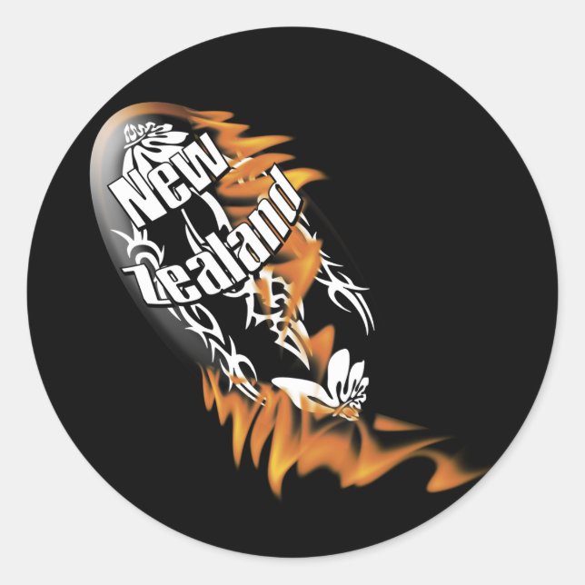 Neuseeland Kiwis Rugby-Anhänger Fan-Aufkleber Runder Aufkleber (Vorderseite)