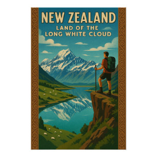 Neuseeland - Land der langen weißen Wolke Poster