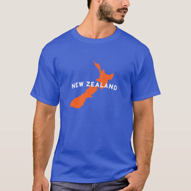Neuseeland-Land-Silhouette T-Shirt (Vorderseite)