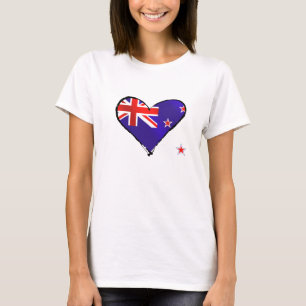 Neuseeland-Liebeherz-Flaggengeschenke T-Shirt