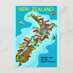 Neuseeland Lustige Postkarte