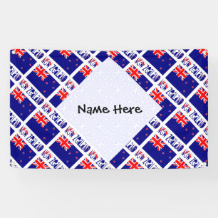 Neuseeland Neuseeländer Flagge Kachel Personalisie Banner