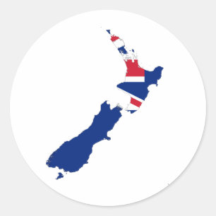 Neuseeland NZ Runder Aufkleber