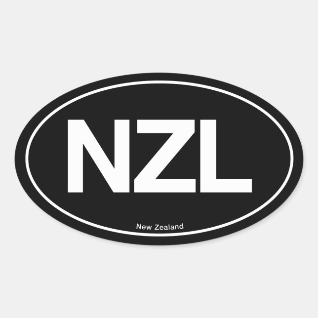 Neuseeland Oval Ovaler Aufkleber (Vorderseite)