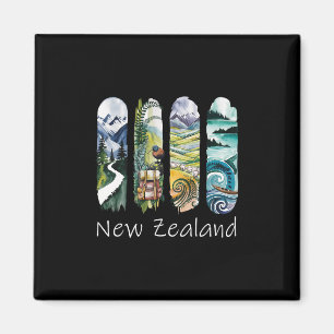 Neuseeland-Pinselstrich Kiwi-Urlaubs-Souvenir Neu Magnet