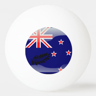 Neuseeland polierte Flagge Tischtennisball
