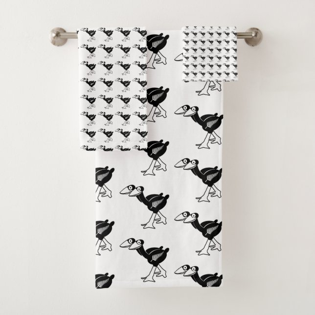 Neuseeland Pukeko Bird Towel Set (Insitu)