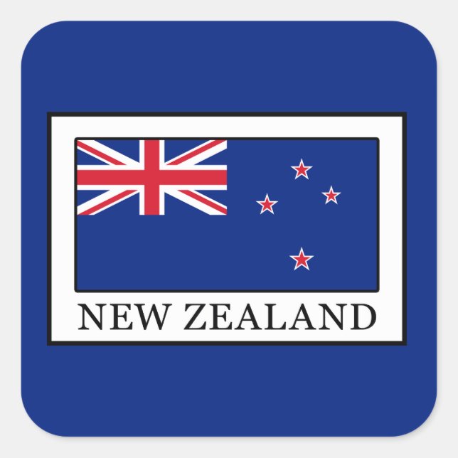 Neuseeland Quadratischer Aufkleber (Vorderseite)