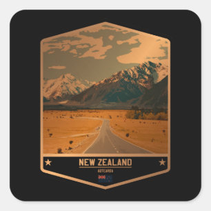Neuseeland Quadratischer Aufkleber