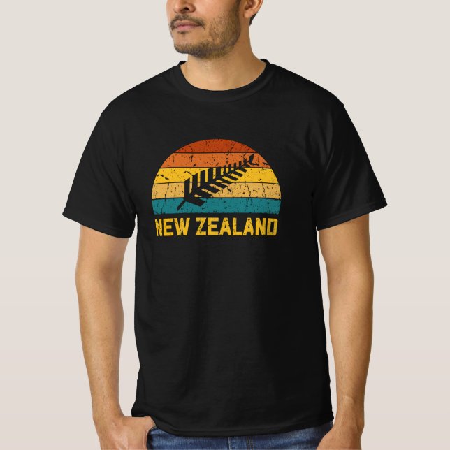 Neuseeland Retro T-Shirt (Vorderseite)