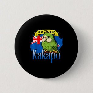 Neuseeland rettet den Kakapo niedlichen süßen Voge Button