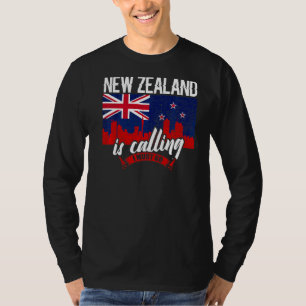 Neuseeland ruft an, dass ich Neuseeland fliegen mu T-Shirt