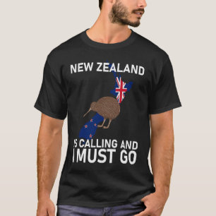 Neuseeland ruft an und ich muss gehen, lustiges Ki T-Shirt