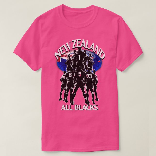 Neuseeland Rugby - Alle Schwarzen T-Shirt (Design vorne)