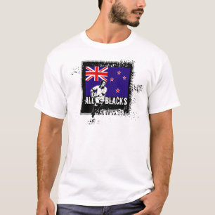 Neuseeland-Rugby aller Schwarz-T - Shirt 5