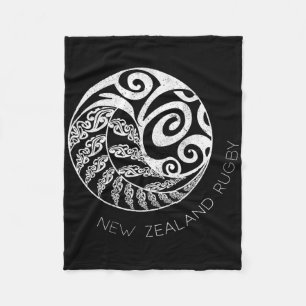 Neuseeland Rugby Maori Insred Kiwi & Silber F Fleecedecke