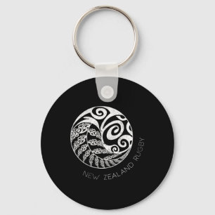 Neuseeland Rugby Maori Insred Kiwi & Silber F Schlüsselanhänger