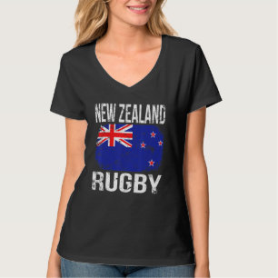 Neuseeland: Rugby New Zealander Flag T-Shirt