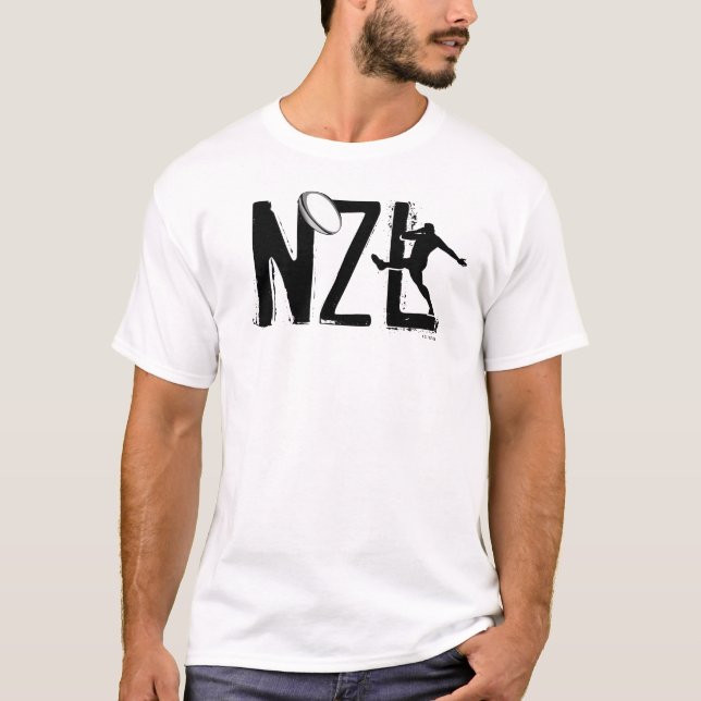 Neuseeland Rugby NZL T - Shirt Kick (Vorderseite)