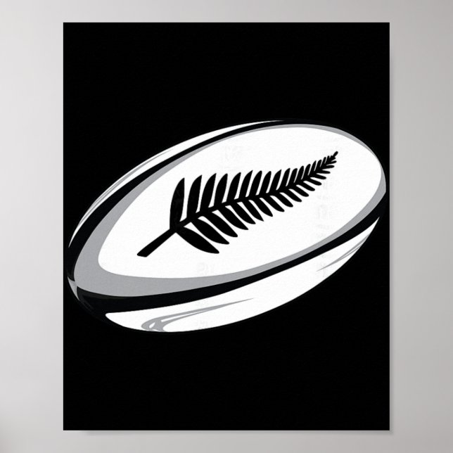 Neuseeland Rugby Trikot  Poster (Vorne)