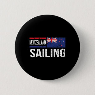 Neuseeland-Segelflagge Segler-Bootsmatch-Tee Button