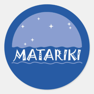 Neuseeland Seven Sisters Maori MATARIKI 1a Runder Aufkleber