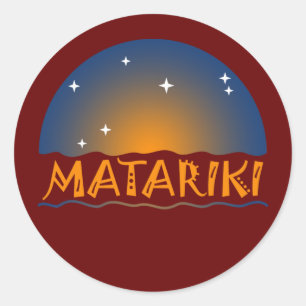 Neuseeland Seven Sisters Maori MATARIKI 1b Runder Aufkleber