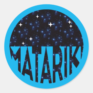 Neuseeland Seven Sisters Maori MATARIKI 2b Runder Aufkleber