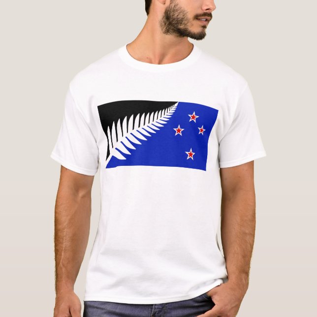 Neuseeland Silberfahne T-Shirt (Vorderseite)